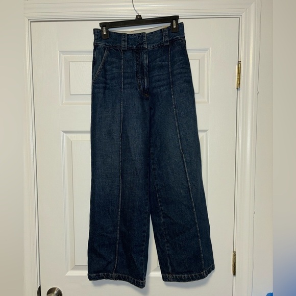 Rachel Comey Elio Wide-Leg Pintuck Jeans Indigo Denim Size 4 - Picture 9 of 14